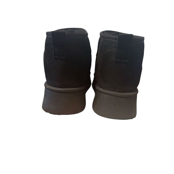 Charlotte Russe Black Faux Suede Platform Bootie Slip On Size 8 - Picture 5 of 8